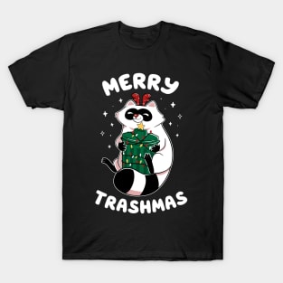 Merry Trashmas Xmas Raccoon by Tobe Fonseca T-Shirt